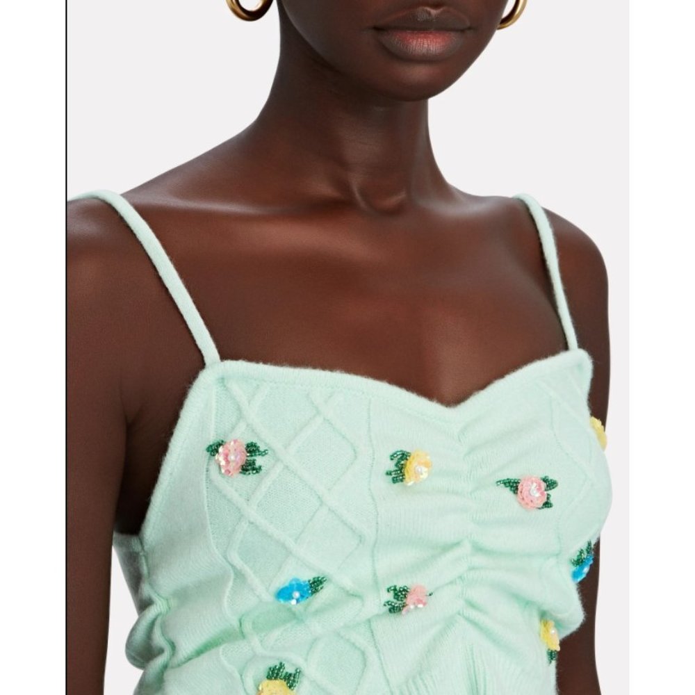 For Love & Lemons Sutton Floral Embroidered Knit Cami - Picture 5 of 8